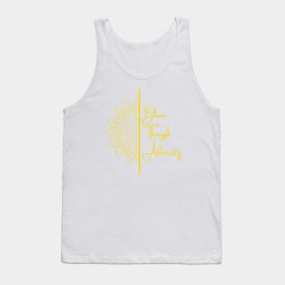 Bloom Through Adversity - Half Sunflower (Yellow) Tank Top